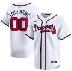 Atlanta Braves Home Limited Custom Jersey White