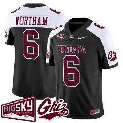 Michael Wortham Jersey #6 Montana Grizzlies 2025 Vapor Stitche...