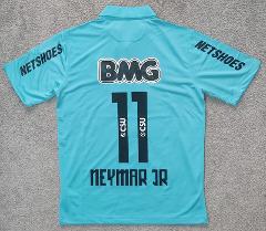 Neymar JR #11 FC Santos 2011-12 Away Retro Jersey  Blue