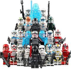24PCS Star Wars Darth Vader Stormtroopers Clone Troopers Minif...