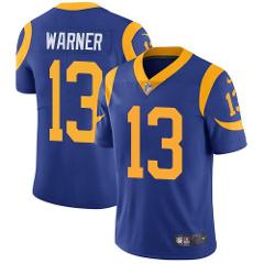 Any Size Los Angeles Rams #13 Kurt Warner Royal Stitched Jersey