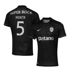 Hidemasa Morita 5 Sporting CP 2025-26 Away Match Jersey  Black