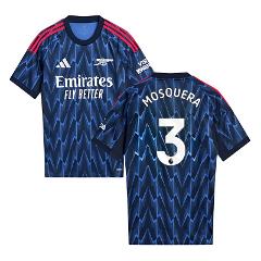 Cristhian Mosquera #3 Arsenal 2025-26 Away Men Jersey  Blue