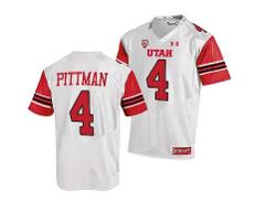 Utah Utes #4 Mycah Pittman Jersey College Football White Replica