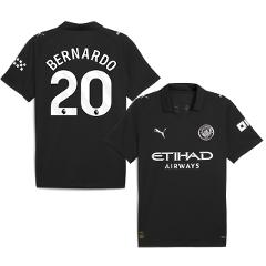BERNARDO SILVA #20 Manchester City 2025-26 Away Jersey  Black