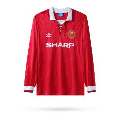 Manchester United 1992-1994 Home Men Retro Jersey  Long Sleeve...