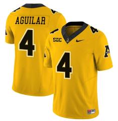 Men's Joey Aguilar Jersey #4 Appalachian State Mountaineers Co...