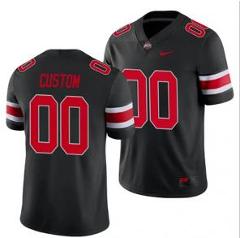 Custom Ohio State Buckeyes Black Football Jersey