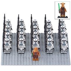 21PCS Star Wars Ithorian Jedi Kaminoan Security Guards Minifigure