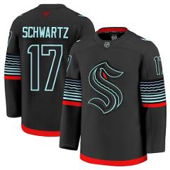 Men's Seattle Kraken #17 Jaden Schwartz Jersey Black Alternate...