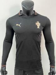 Portugal Black Special Edition Eusbio Jersey Player Version