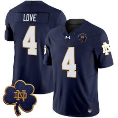 Jeremiyah Love Jersey #4 Notre Dame 2025 Vapor Limited V3 Stit...