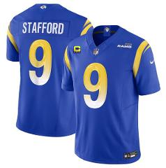 Rams #9 Matthew Stafford Blue 2023 F.U.S.E. With 4-Star C Patc...