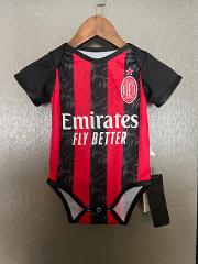 AC Milan 202526 Rossoneri Pride Soccer Baby Bodysuit  Red Black