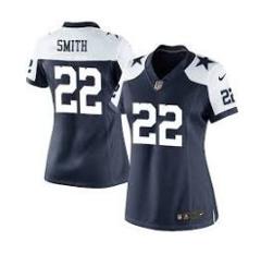 Women's Dallas Cowboys #22 Emmitt Smith thanksgiving jersey bl...