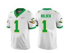 Traeshon Holden Jersey #1 Oregon Ducks Football White