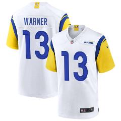 Any Size Los Angeles Rams #13 Kurt Warner 2024 White Stitched ...