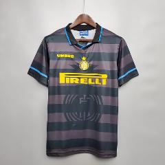 Inter Milan 199798 Third Retro Jersey  Men Black