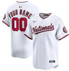 Washington Nationals Home Limited Custom Jersey White