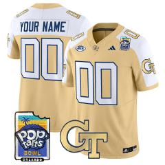 Custom Georgia Tech Yellow Jackets Jersey Pop-Tarts Bowl Patch...