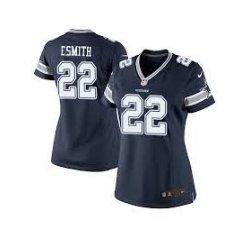 Women's Dallas Cowboys #22 Emmitt Smith Football jersey navy blue