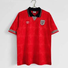 England 1990 Away Retro Jersey  Men Red