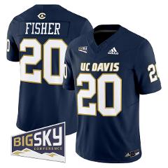 Jordan Fisher Jersey #20 UC Davis Aggies 2025 Lake Tahoe Patch...