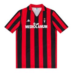 AC Milan 1989-90 Home Men Retro Jersey  Red