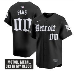 Paws Jersey #00 Detroit Tigers Motor Gothic Edition Vapor Limi...