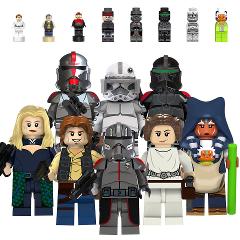 8pcs Star Wars Jedi & Bad Batch Han & Leia Minifigures Toy
