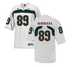 Miami Hurricanes #89 Hendricks NCAA College Football Jersey White