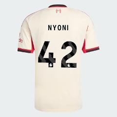 Liverpool 2025-26 NYONI 42 Away Jersey  Cream