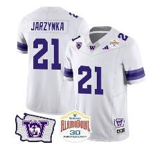 Joe Jarzynka Jersey #21 Washington Huskies Alamo Bowl Patch Fo...