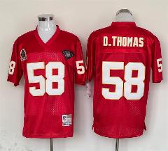 Men's Chiefs #58 Derrick Thomas Red Throwback Football Stitche...