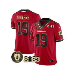 Brock Bowers Jersey #19 Georgia Bulldogs Football Black Red - ...