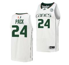 Nijel Pack Jersey Miami Hurricanes College Basketball Home Whi...