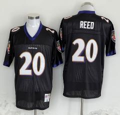Mens Ed Reed #20 Football Game Replica Jersey Black