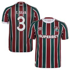 Fluminense Thiago Silva 3 Home 2025-26 Jersey  Red Green