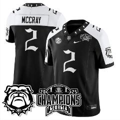 Josh McCray Jersey #2 Georgia Bulldogs Gothic SEC Football Cha...