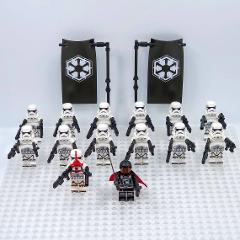 14pcs Star Wars Moff Gideon, Stormtroopers & Incinerator Troop...