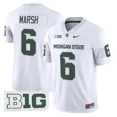 Nick Marsh Jersey #6 Michigan State Spartans 2025 Vapor Stitch...