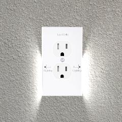 2PCS/Set Wall Outlet Plate Guide Way LED Night Light Illuminat...
