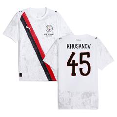 Abdukodir Khusanov 45 Manchester City 2025-26 Match Jersey  White