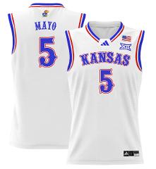 Zeke Mayo Jersey #5 Kansas Jayhawks 2024 Lightweight Basketbal...