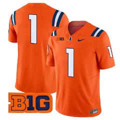 Team Jersey #5 Illinois Fighting Illini 2025 Vapor Limited Sti...