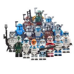 16pcs Star Wars Boba Fett, Coruscant Guard, Wolfpack Minifigures