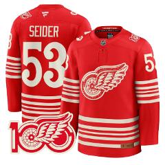 Moritz Seider Jersey #53 Detroit Red Wings Centennial Season P...