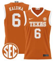 Arthur Kaluma Jersey #6 Texas Longhorns 2024 Lightweight Baske...