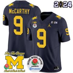 Men's JJ McCarthy Jersey #9 Vapor Limited 2024 College Bowl an...
