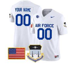 Custom Air Force Falcons Jersey College Football White Away Ga...
